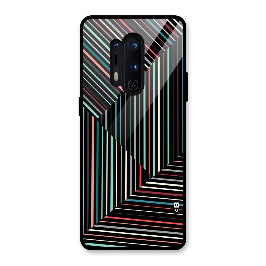 Angulars Stripes Glass Back Case for OnePlus 8 Pro