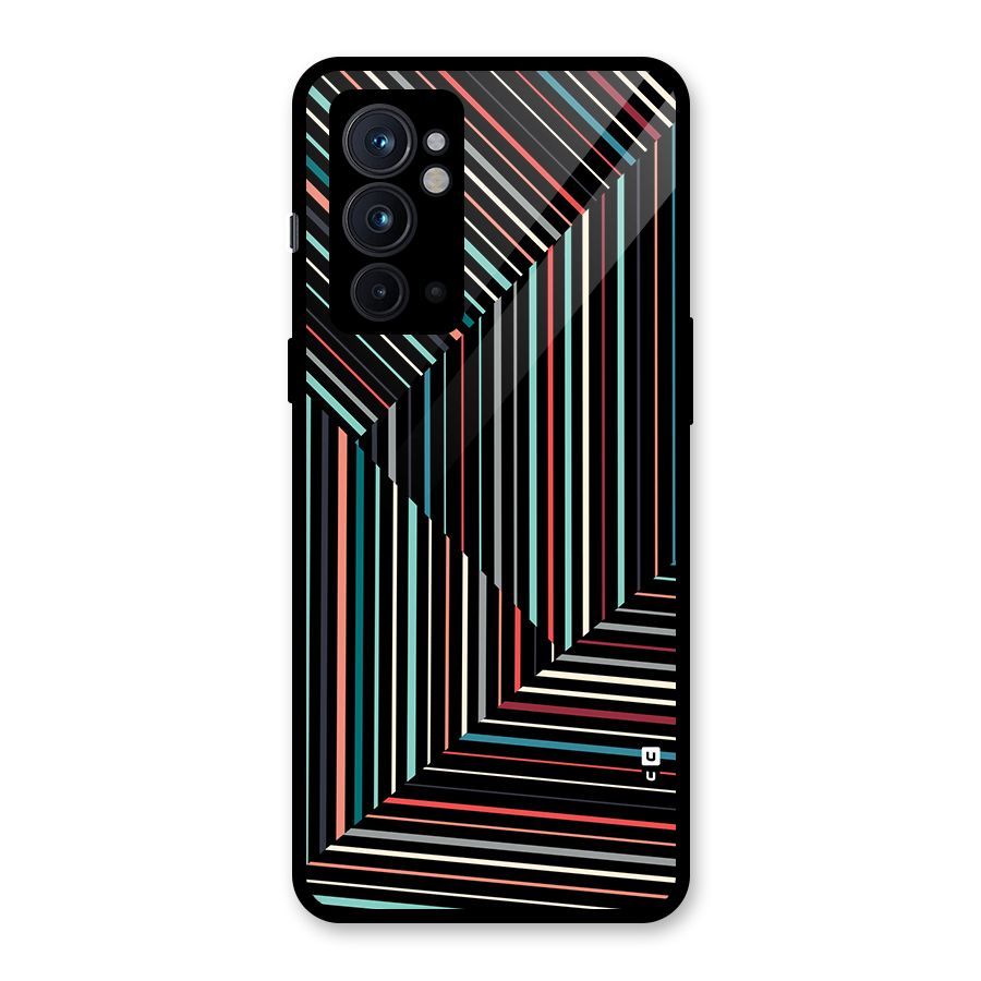 Angulars Stripes Glass Back Case for OnePlus 9RT 5G
