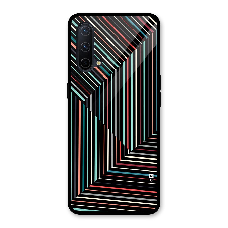 Angulars Stripes Glass Back Case for OnePlus Nord CE 5G