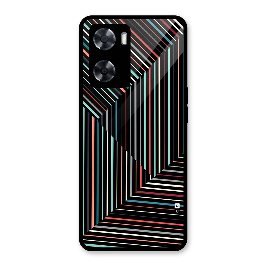 Angulars Stripes Glass Back Case for OnePlus Nord N20 SE