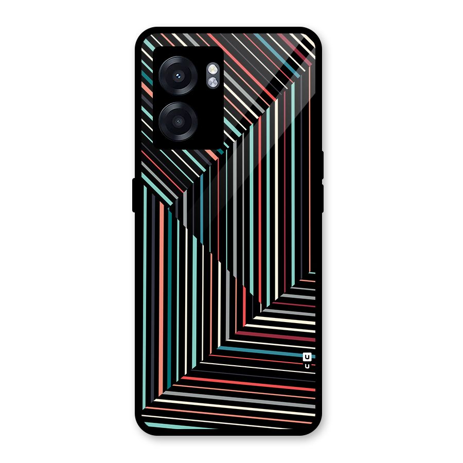 Angulars Stripes Glass Back Case for Oppo K10 (5G)