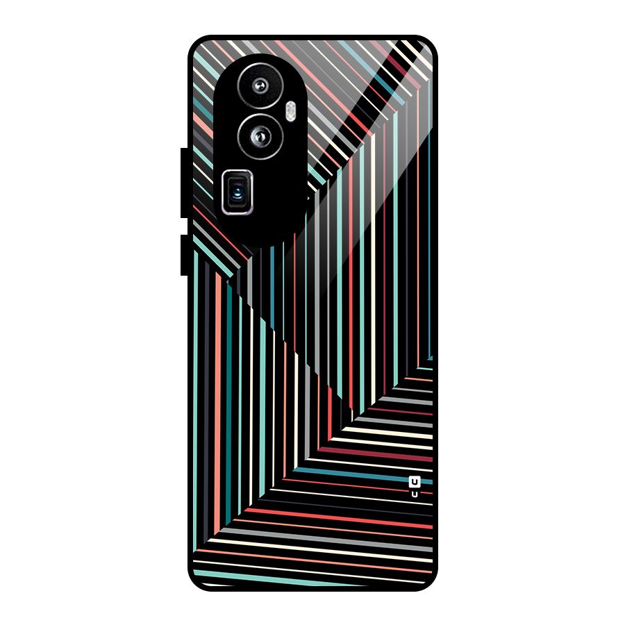 Angulars Stripes Glass Back Case for Oppo Reno10 Pro Plus