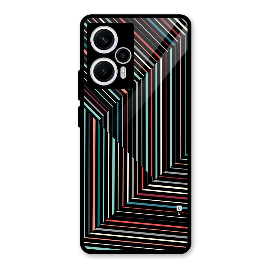 Angulars Stripes Glass Back Case for Poco F5