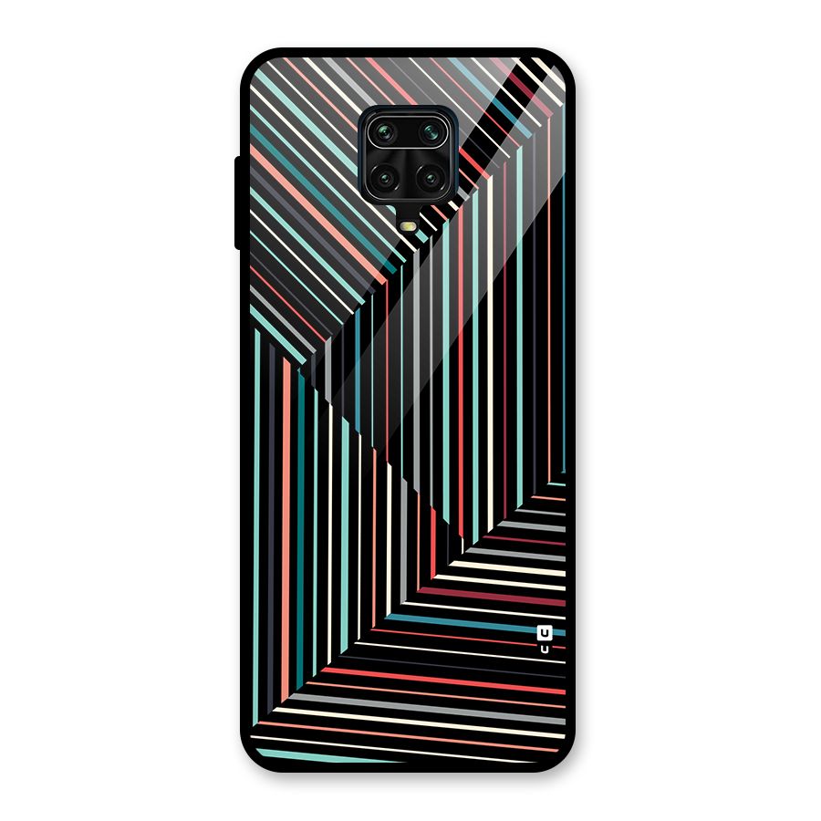 Angulars Stripes Glass Back Case for Poco M2 Pro