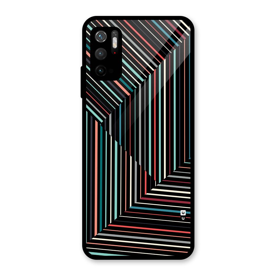 Angulars Stripes Glass Back Case for Poco M3 Pro 5G