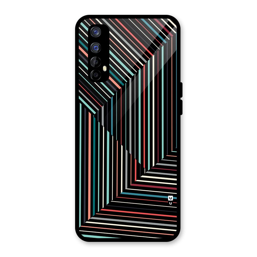 Angulars Stripes Glass Back Case for Realme 7