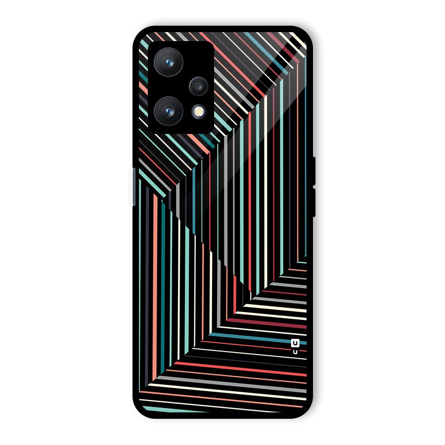 Angulars Stripes Glass Back Case for Realme 9 Pro 5G