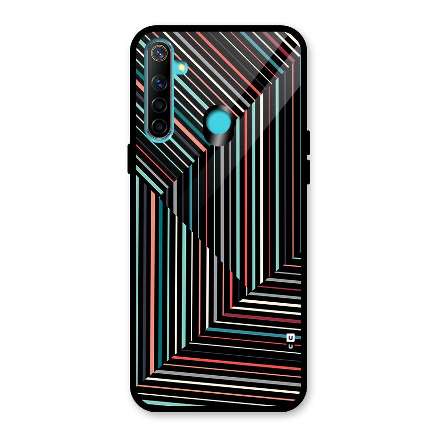 Angulars Stripes Glass Back Case for Realme Narzo 10