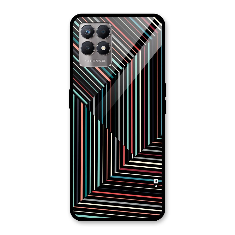 Angulars Stripes Glass Back Case for Realme Narzo 50