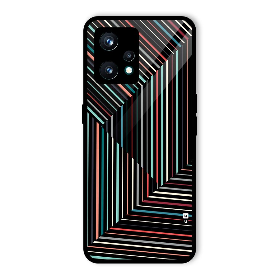 Angulars Stripes Glass Back Case for Realme Narzo 50 Pro
