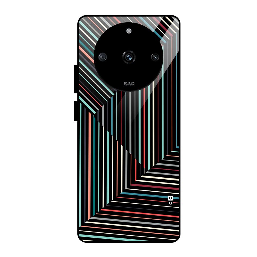 Angulars Stripes Glass Back Case for Realme Narzo 60 5G