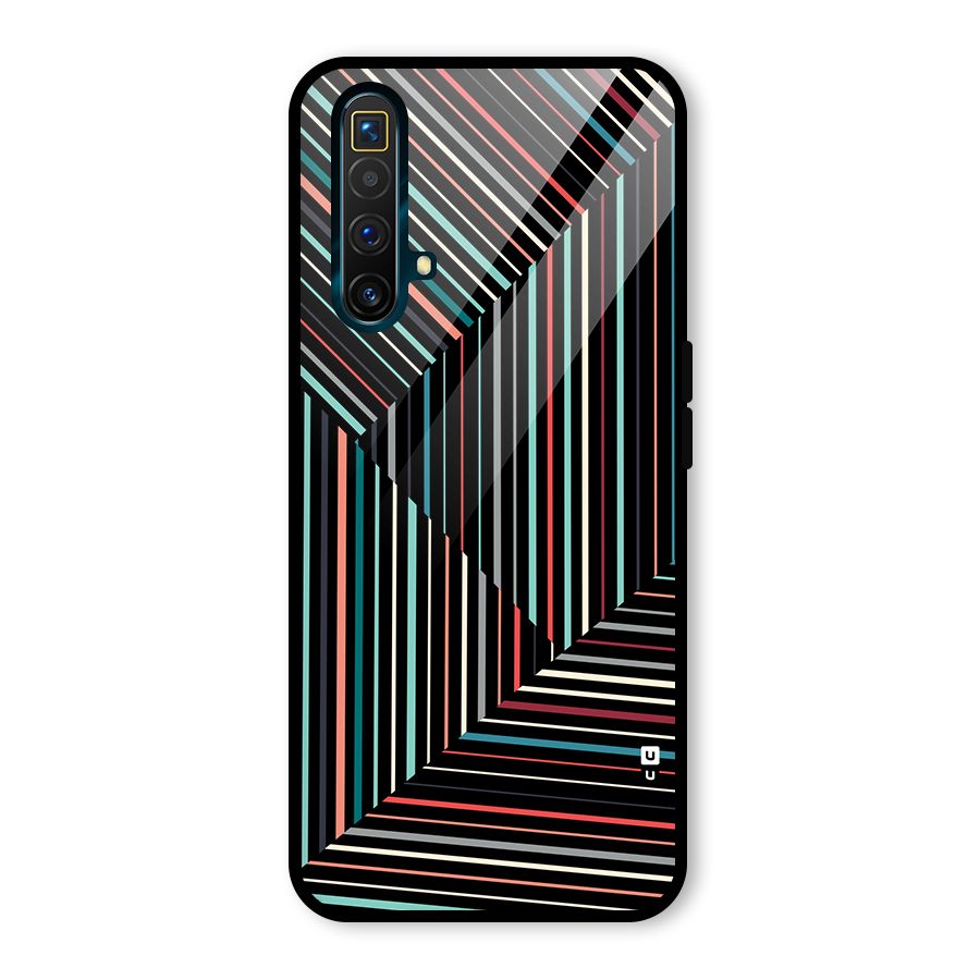 Angulars Stripes Glass Back Case for Realme X3 SuperZoom