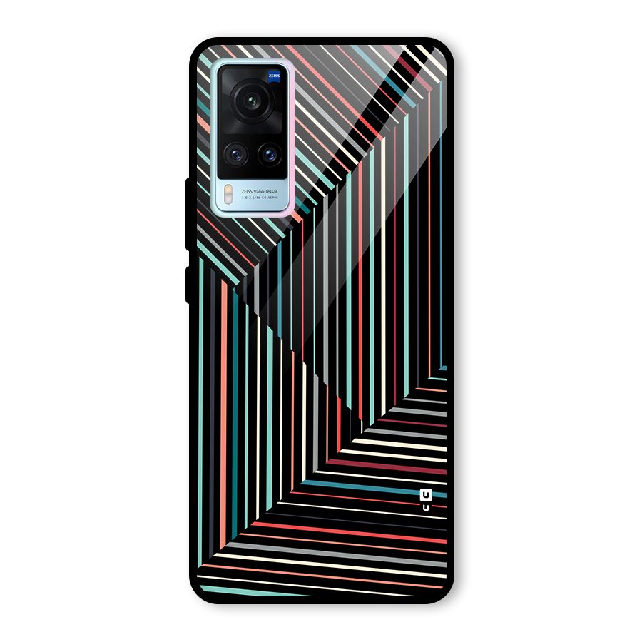 Angulars Stripes Glass Back Case for Vivo X60