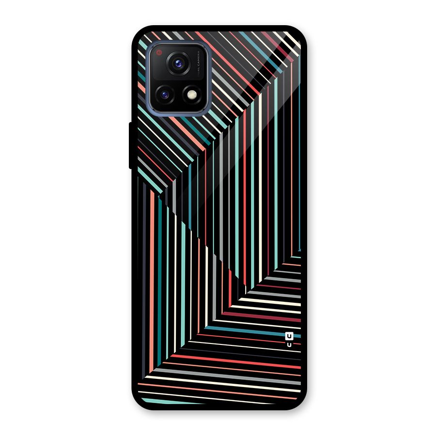 Angulars Stripes Glass Back Case for Vivo Y72 5G
