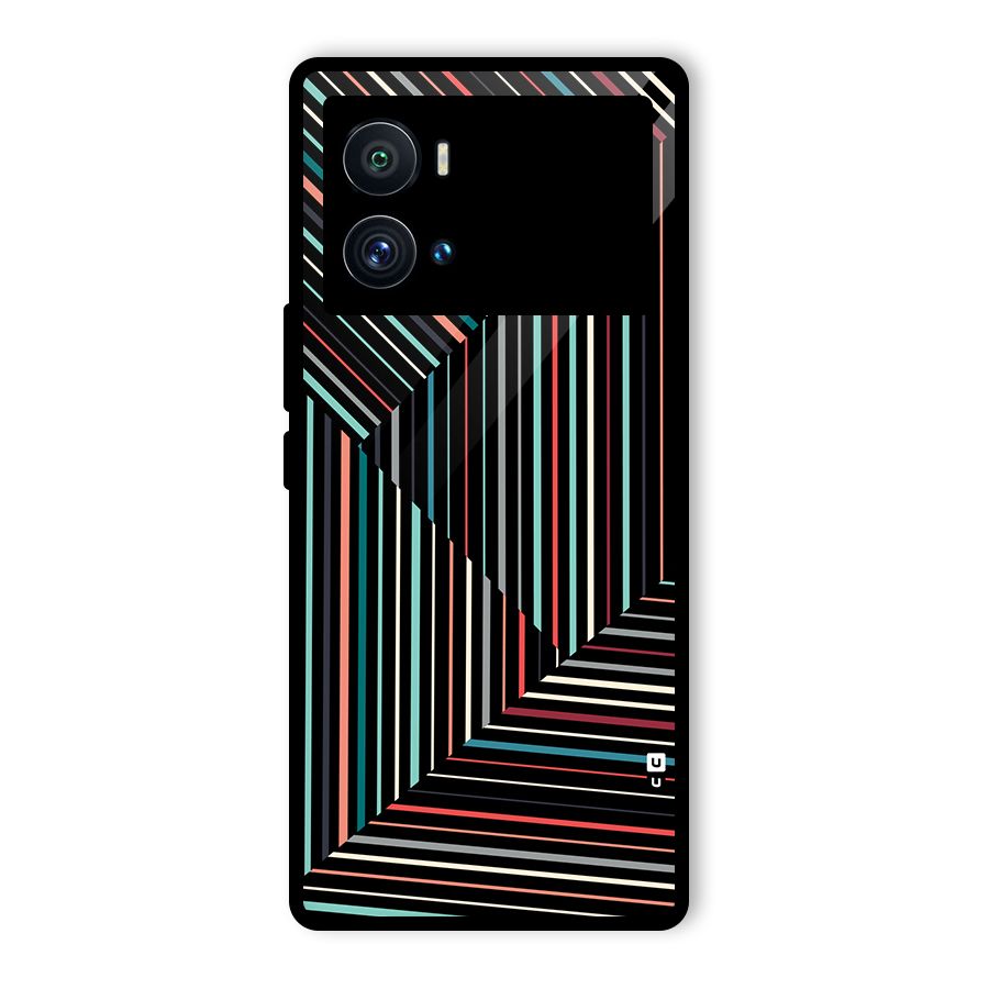Angulars Stripes Glass Back Case for Vivo iQOO 9 Pro