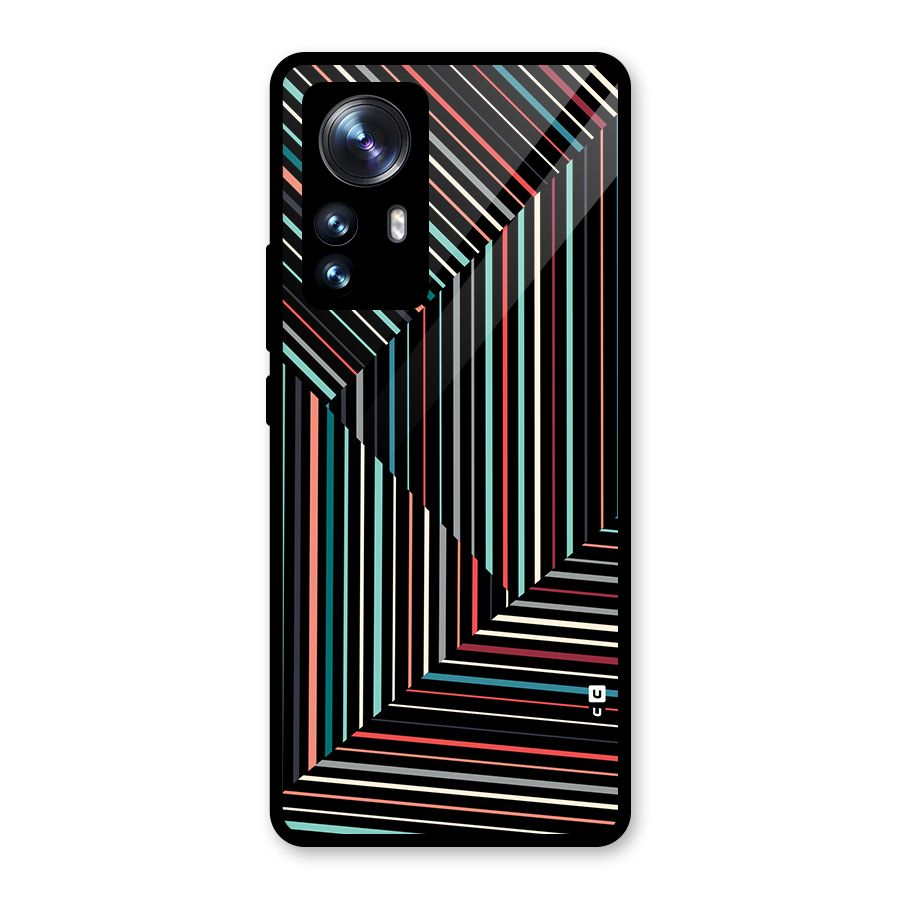 Angulars Stripes Glass Back Case for Xiaomi 12 Pro