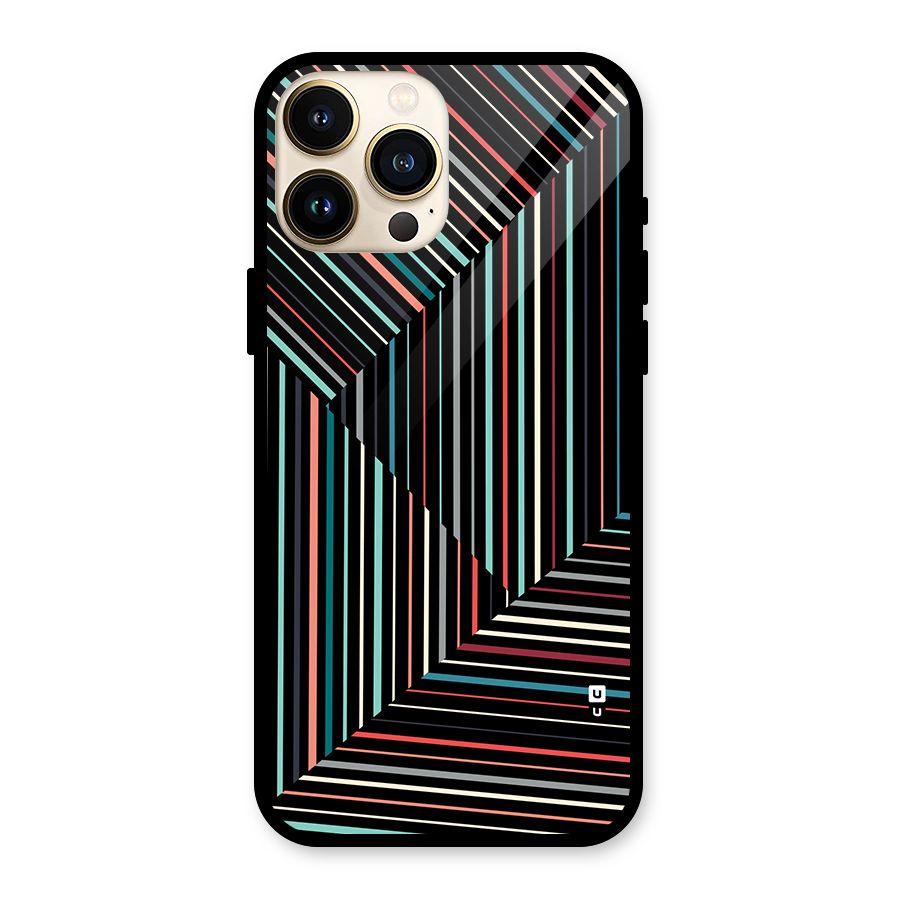 Angulars Stripes Glass Back Case for iPhone 13 Pro Max