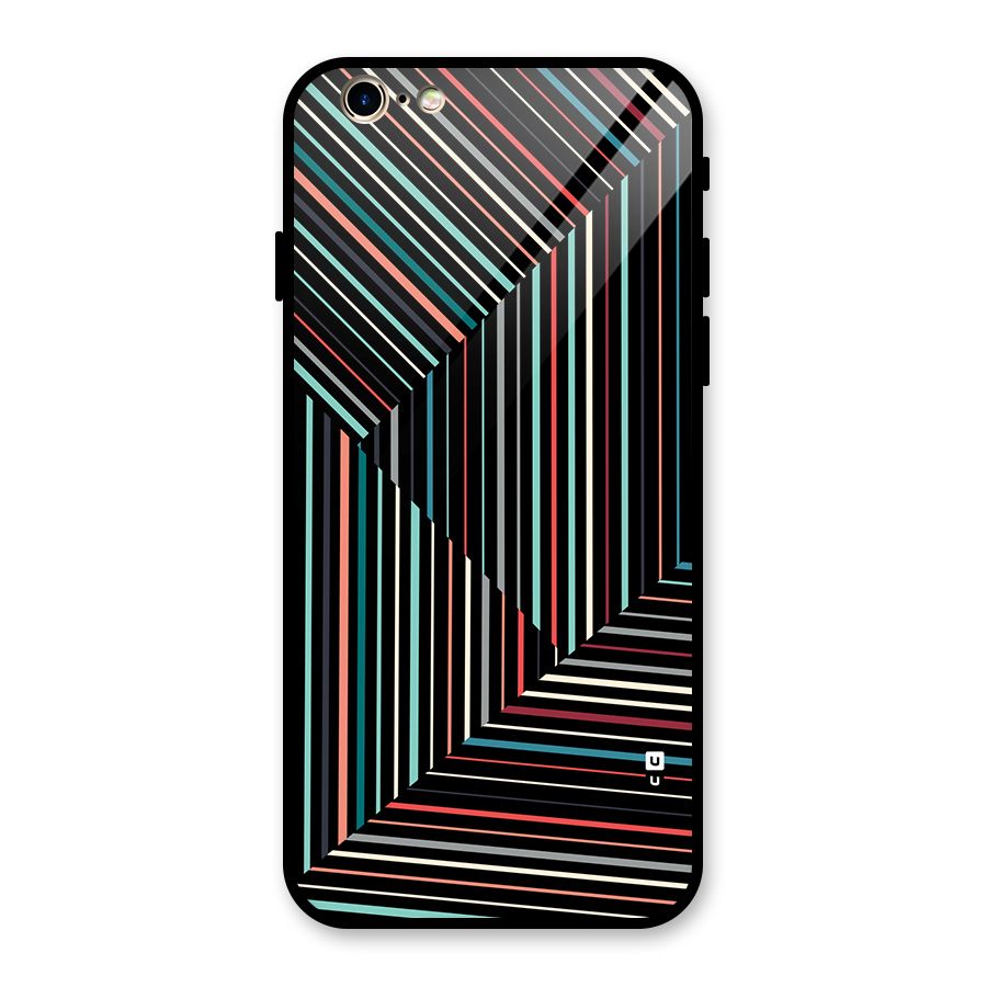 Angulars Stripes Glass Back Case for iPhone 6 6S