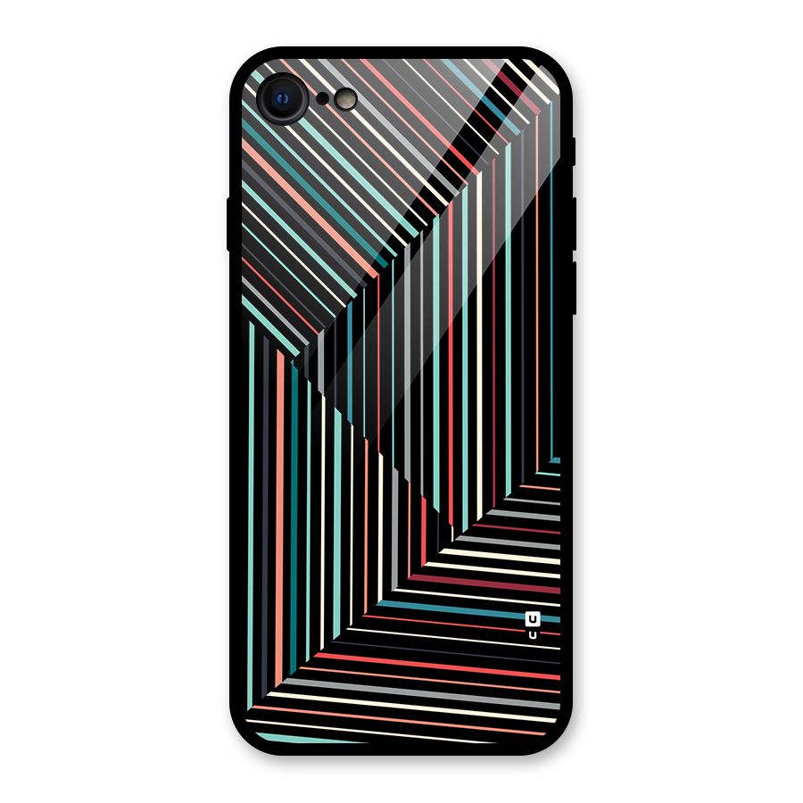 Angulars Stripes Glass Back Case for iPhone 7