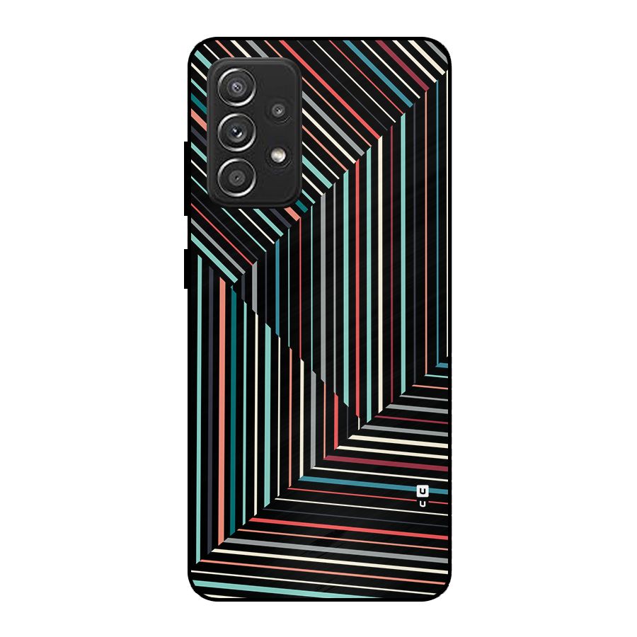 Angulars Stripes Metal Back Case for Galaxy A52