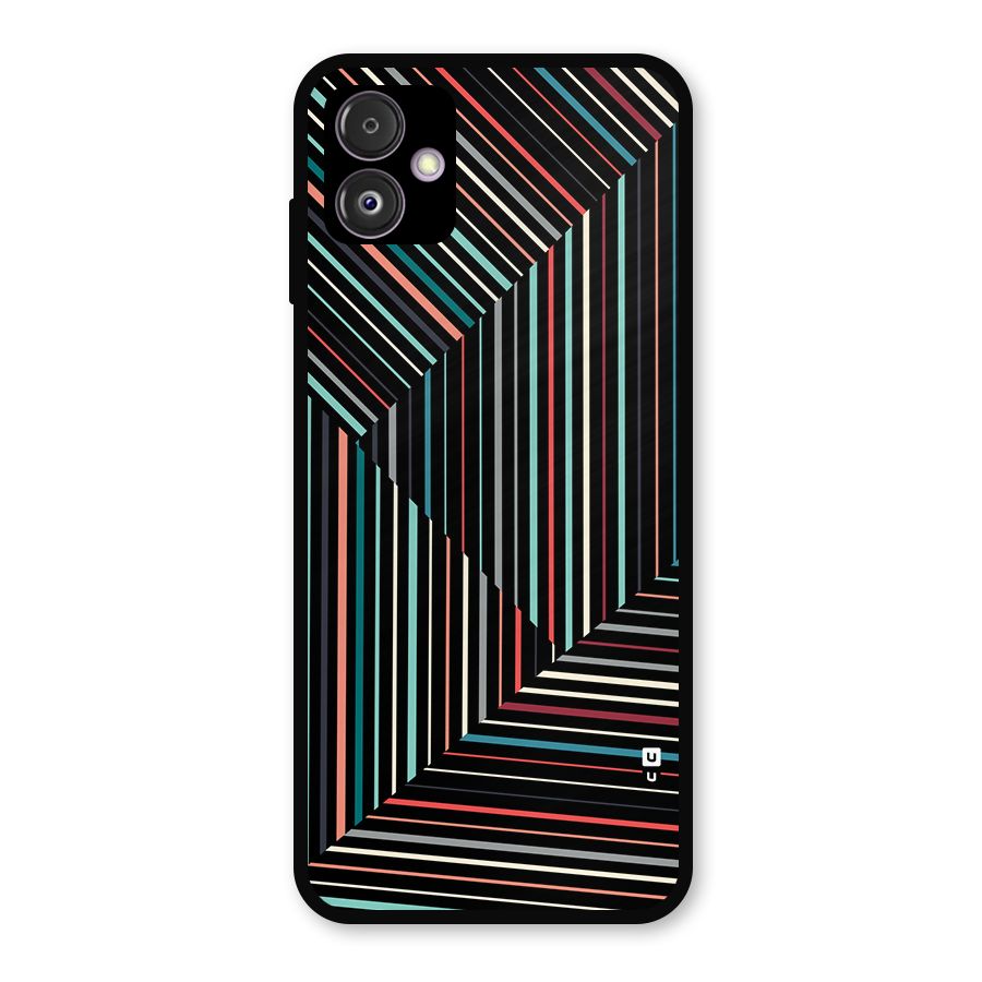 Angulars Stripes Metal Back Case for Galaxy F14