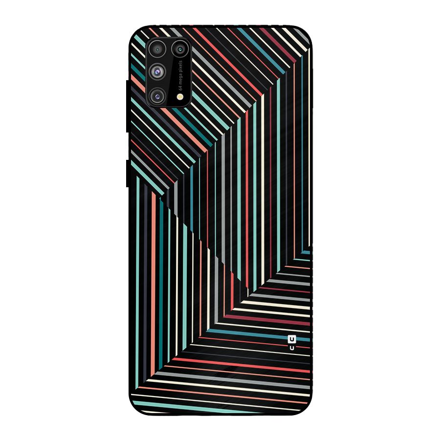 Angulars Stripes Metal Back Case for Galaxy M31