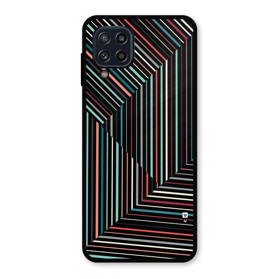 Angulars Stripes Metal Back Case for Galaxy M32