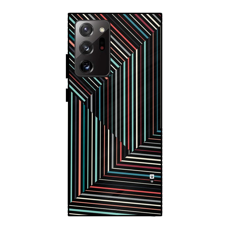 Angulars Stripes Metal Back Case for Galaxy Note 20 Ultra 5G