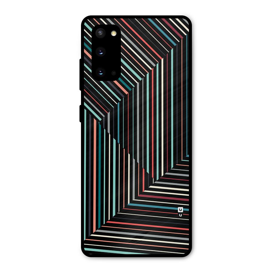 Angulars Stripes Metal Back Case for Galaxy S20