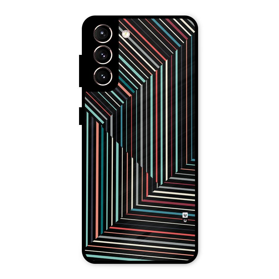 Angulars Stripes Metal Back Case for Galaxy S21 5G