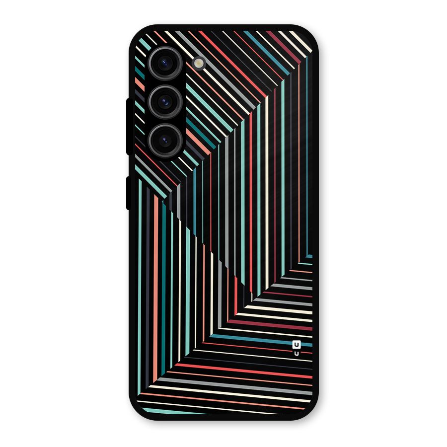 Angulars Stripes Metal Back Case for Galaxy S23