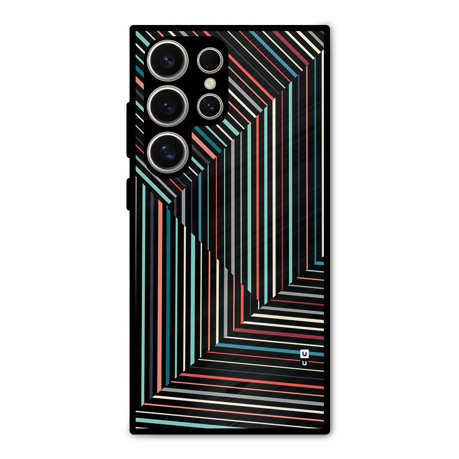 Angulars Stripes Metal Back Case for Galaxy S24 Ultra