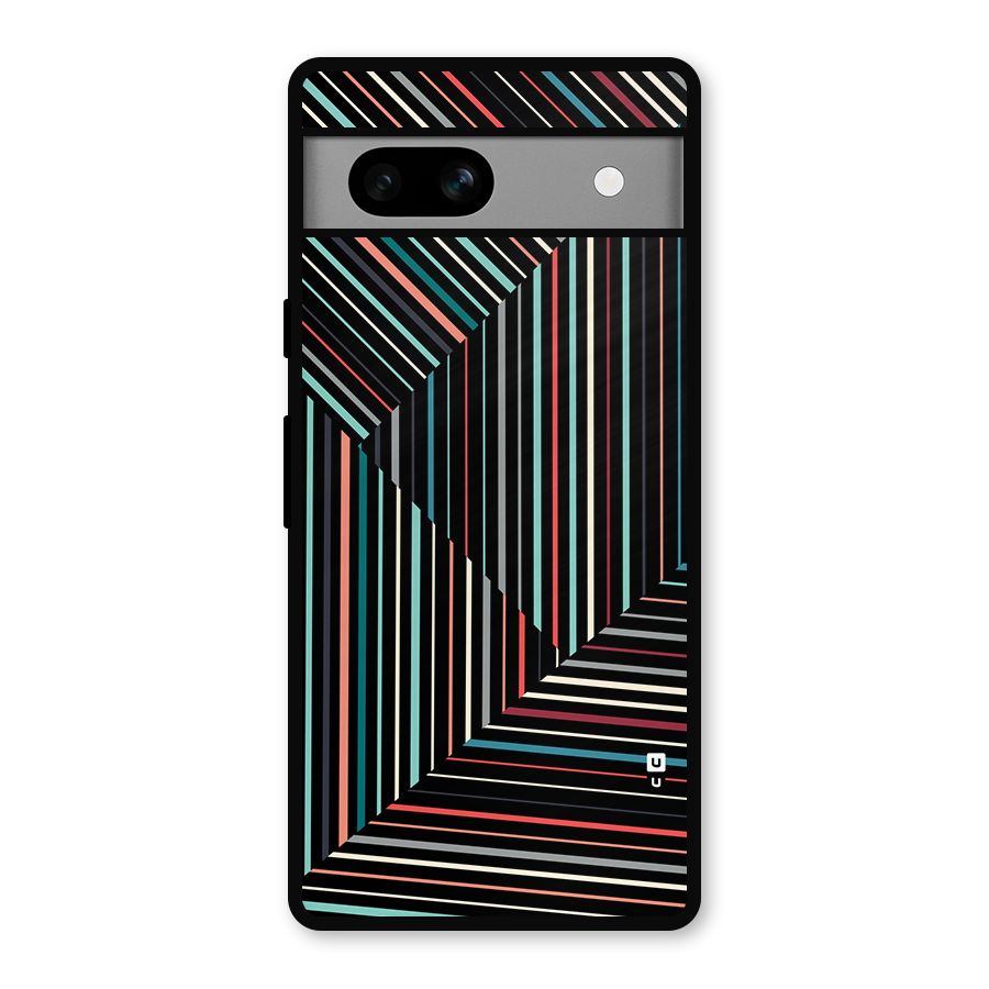 Angulars Stripes Metal Back Case for Google Pixel 7a