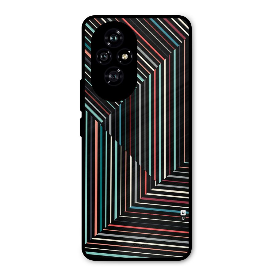 Angulars Stripes Metal Back Case for Honor 200
