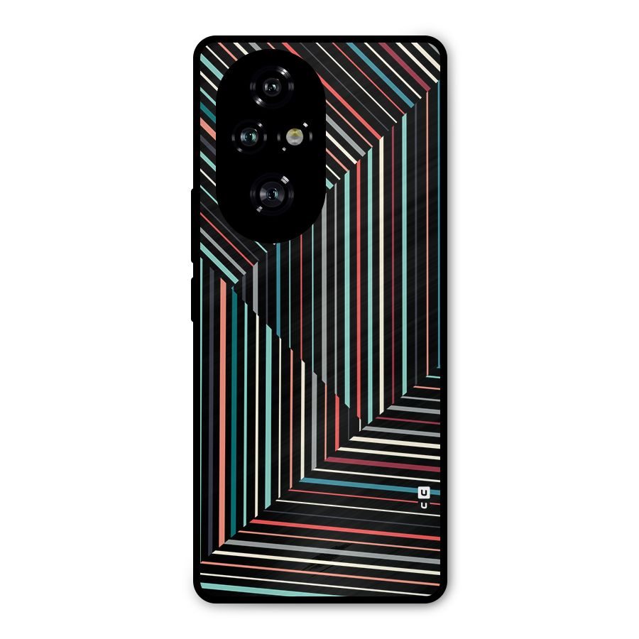 Angulars Stripes Metal Back Case for Honor 200 Pro
