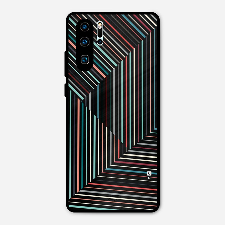 Angulars Stripes Metal Back Case for Huawei P30 Pro