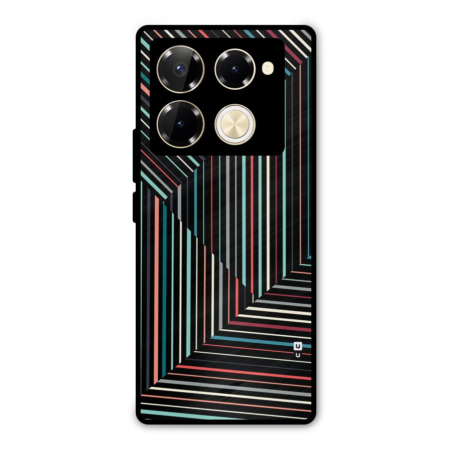 Angulars Stripes Metal Back Case for Infinix Note 40 Pro Plus
