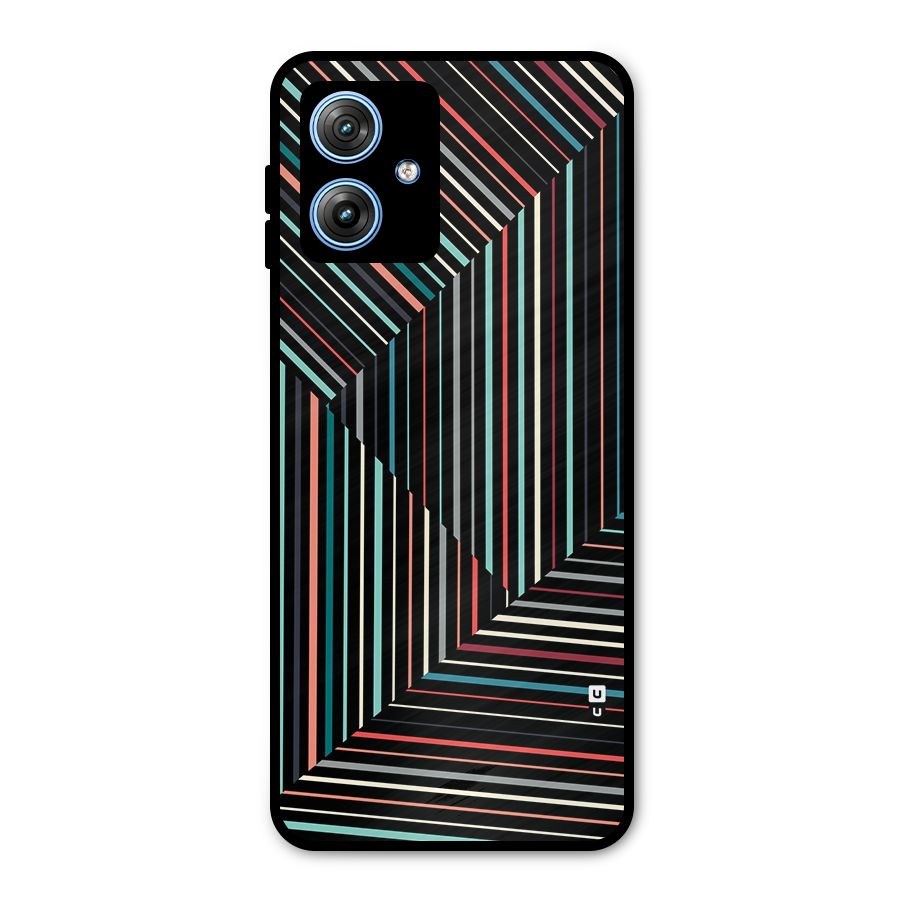 Angulars Stripes Metal Back Case for Moto G54