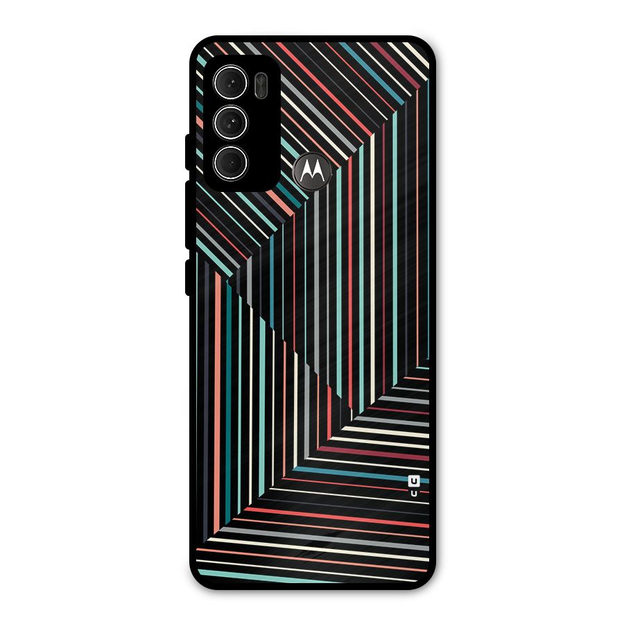 Angulars Stripes Metal Back Case for Moto G60