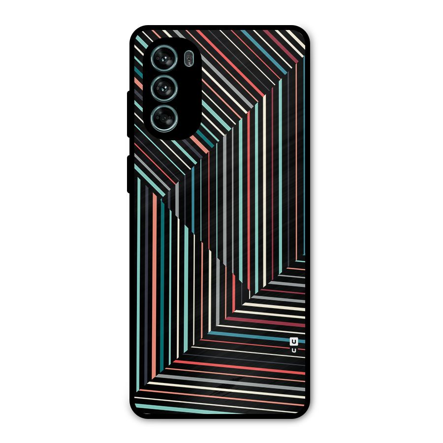 Angulars Stripes Metal Back Case for Moto G62