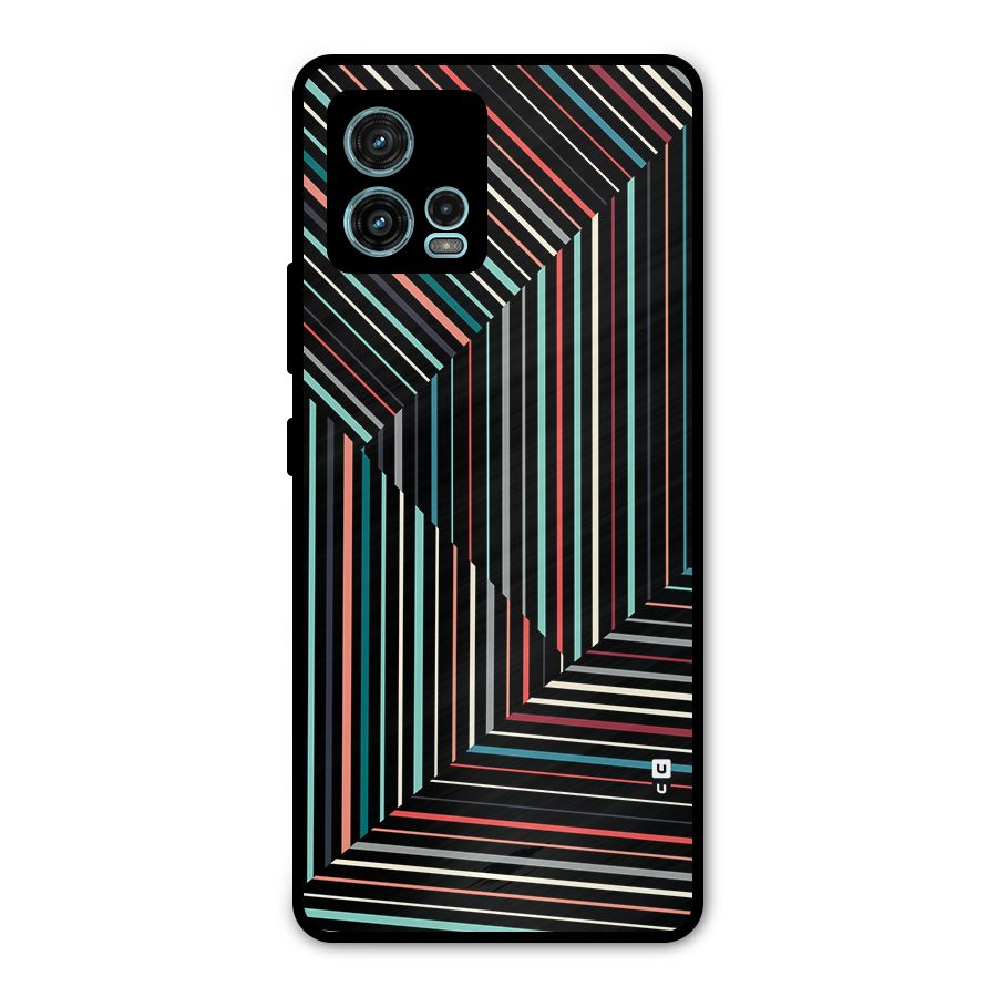 Angulars Stripes Metal Back Case for Moto G72