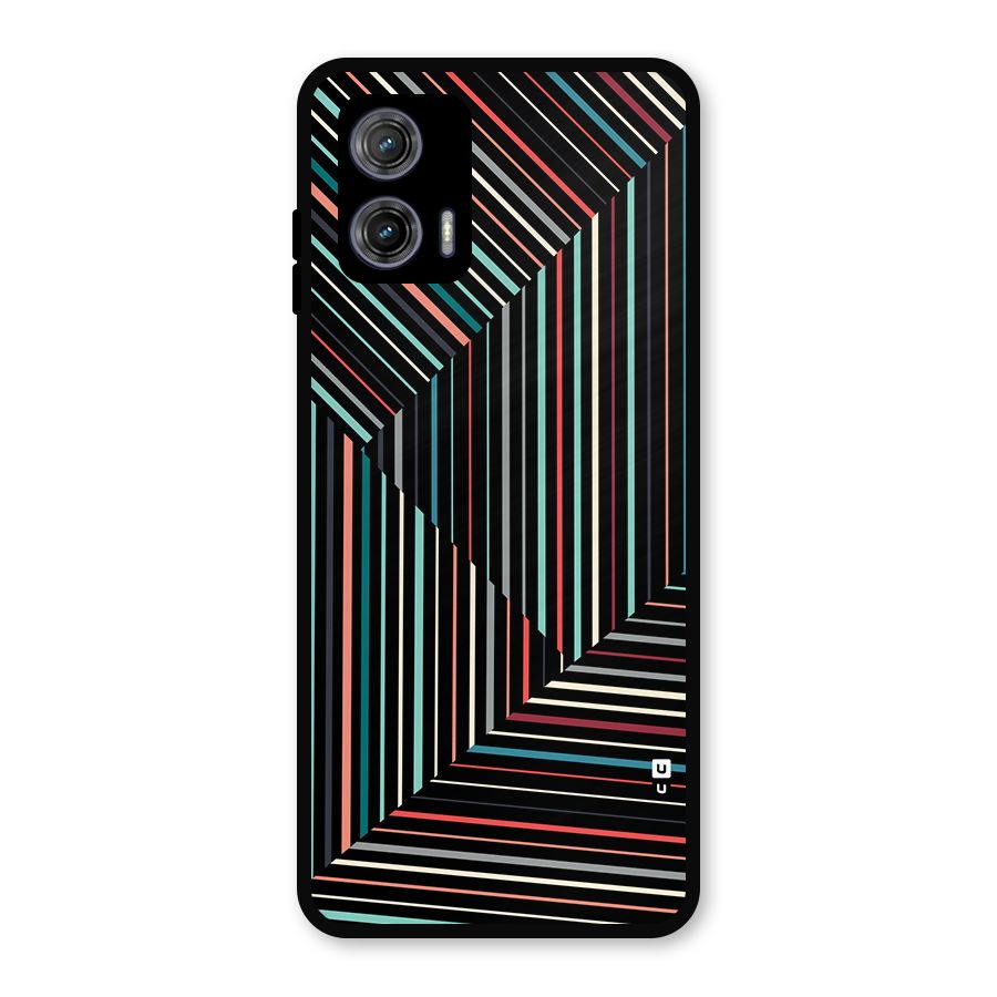 Angulars Stripes Metal Back Case for Moto G73