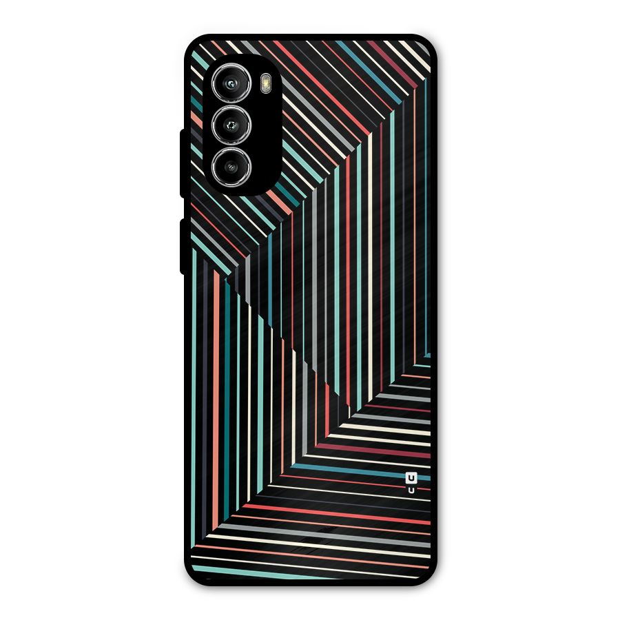 Angulars Stripes Metal Back Case for Moto G82