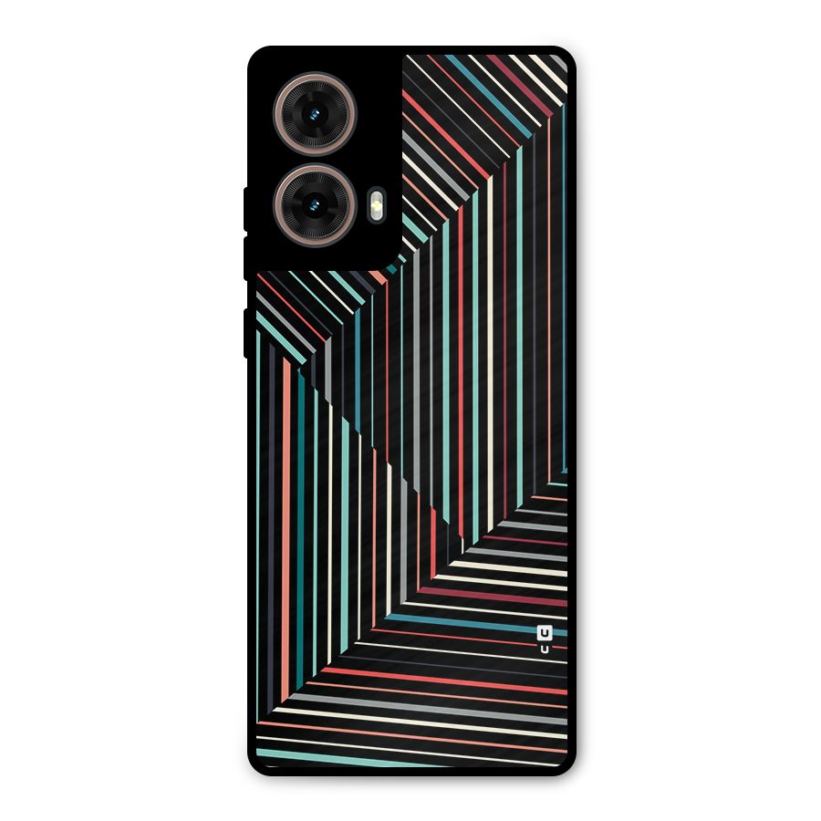 Angulars Stripes Metal Back Case for Moto G85