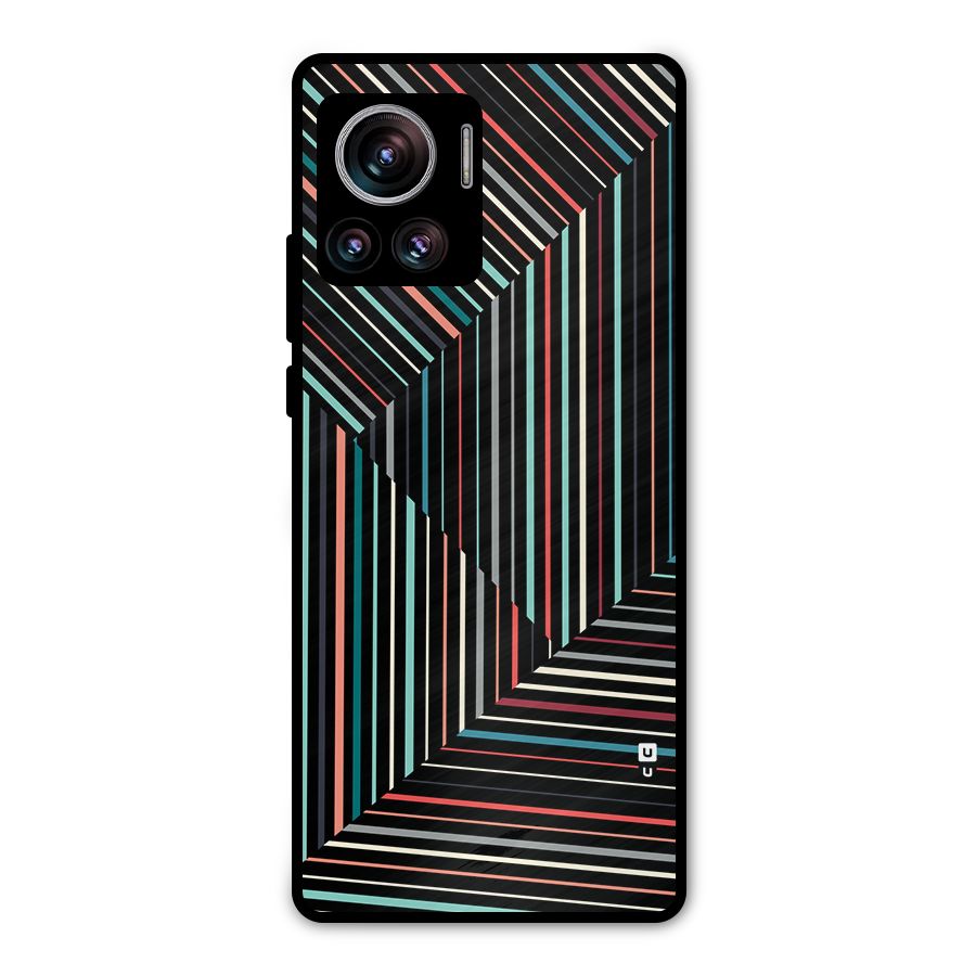 Angulars Stripes Metal Back Case for Motorola Edge 30 Ultra