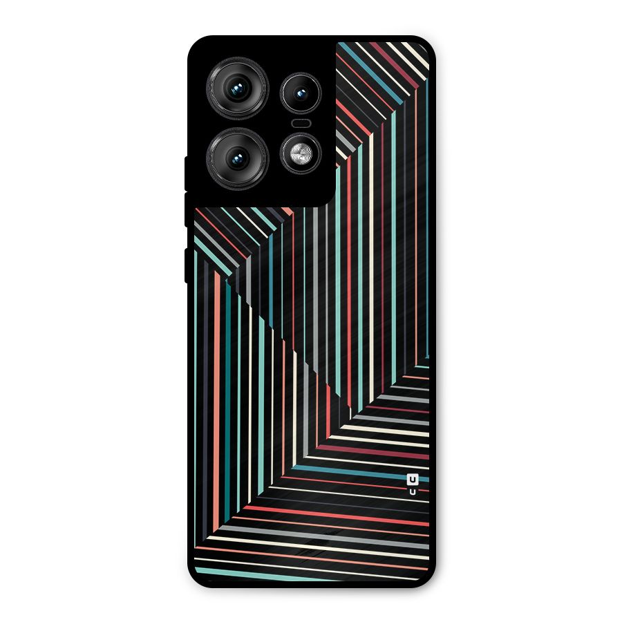 Angulars Stripes Metal Back Case for Motorola Edge 50 Pro