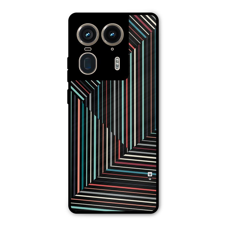 Angulars Stripes Metal Back Case for Motorola Edge 50 Ultra