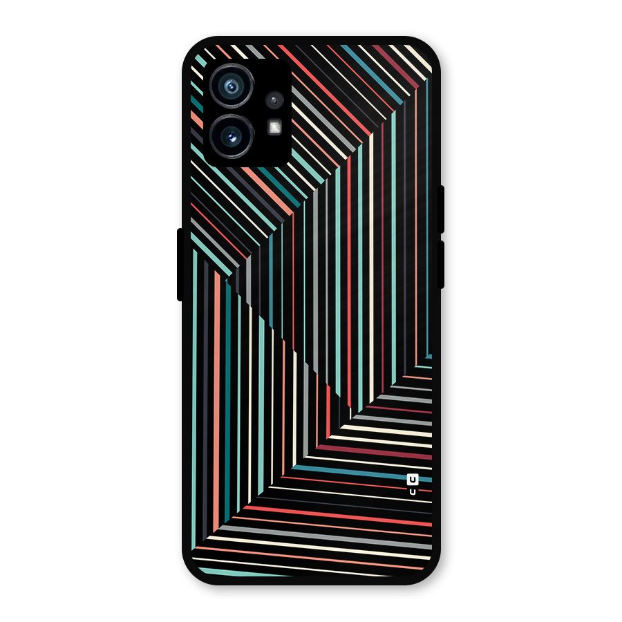 Angulars Stripes Metal Back Case for Nothing Phone 1