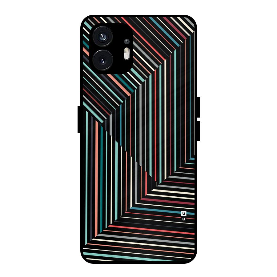 Angulars Stripes Metal Back Case for Nothing Phone 2