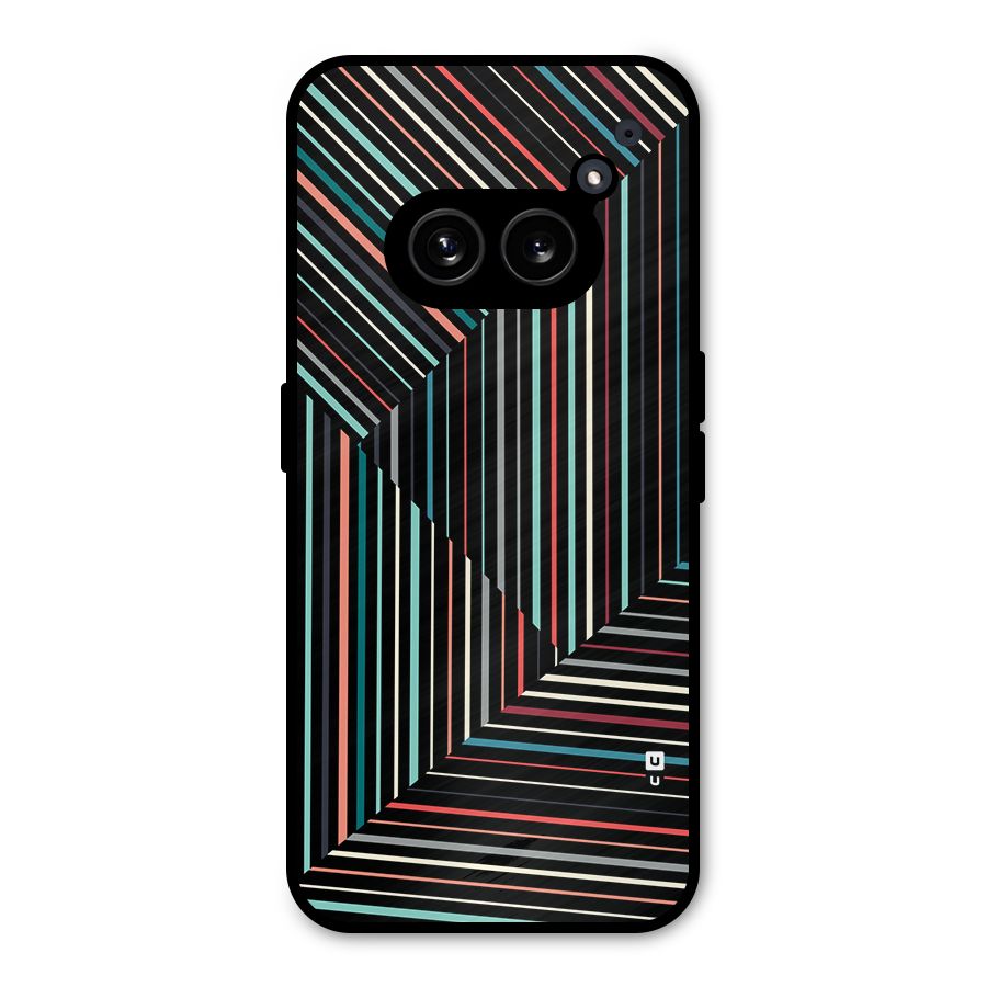 Angulars Stripes Metal Back Case for Nothing Phone 2a Plus